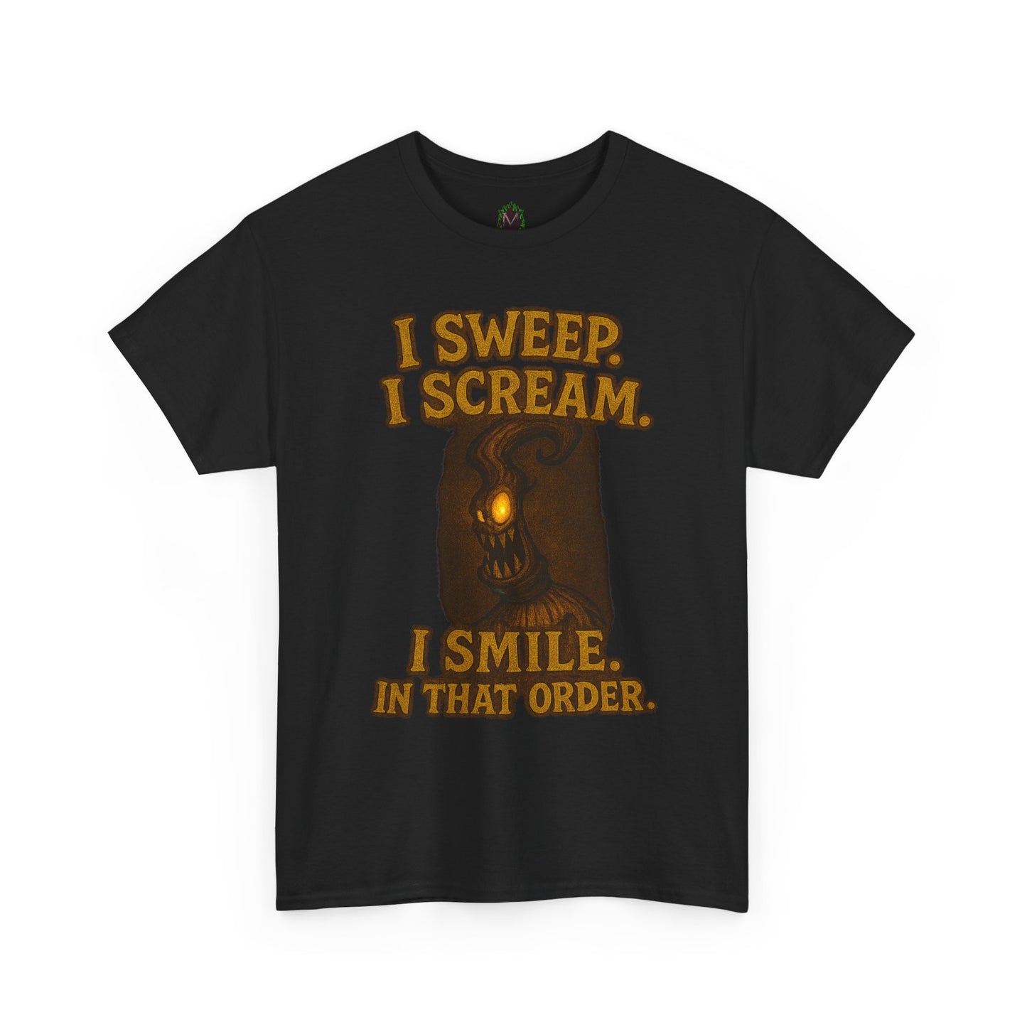 Creepy Pumpkin Lantern I Sweep I Scream I Smile T-Shirt