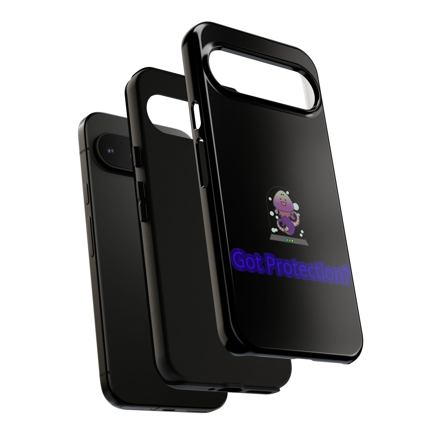 Phone Case — 'Got Protection?' Cute Purple Alien Anti-Shock Protective Cover