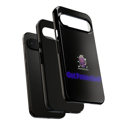 Phone Case — 'Got Protection?' Cute Purple Alien Anti-Shock Protective Cover