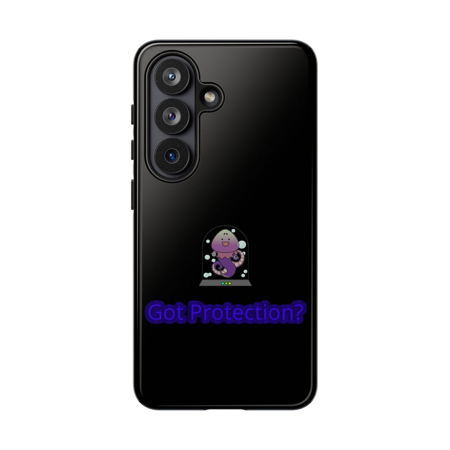Phone Case — 'Got Protection?' Cute Purple Alien Anti-Shock Protective Cover