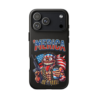 'MERICA Patriotic Phone Case — American Flag Madman Design
