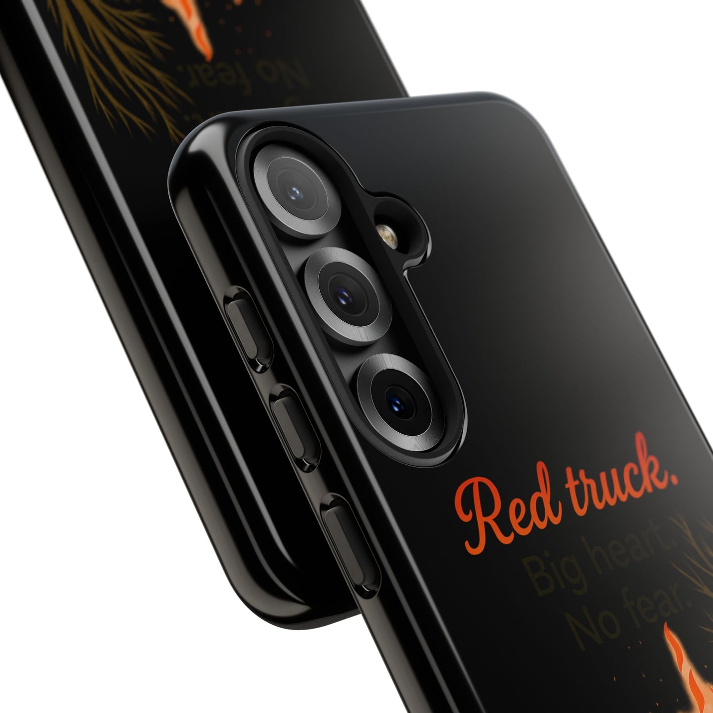 Phone Case — 'Red truck' Fire Truck Design, Vintage Firefighter Gift