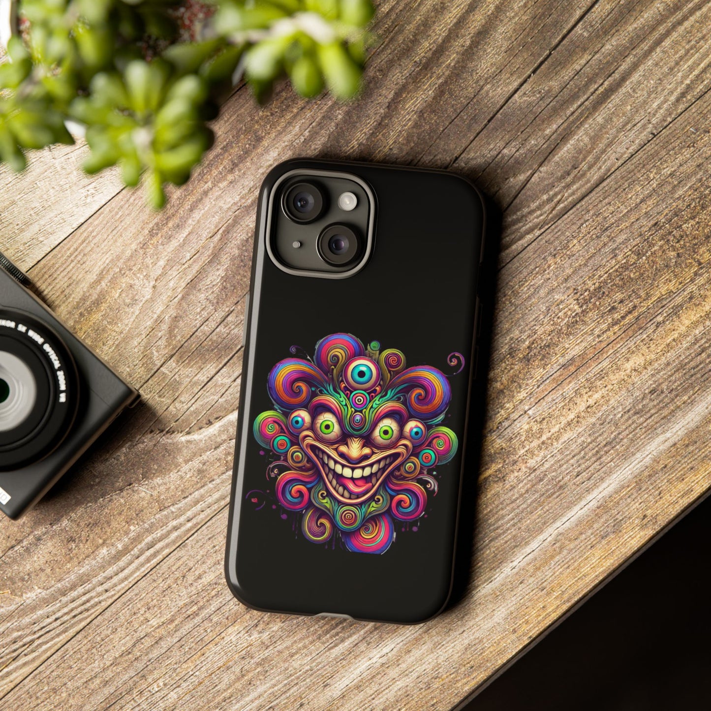 Psychedelic Jester Phone Case — Colorful Creepy Clown Tough Case
