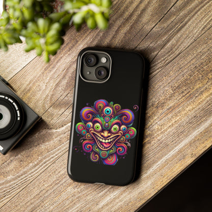 Psychedelic Jester Phone Case — Colorful Creepy Clown Tough Case