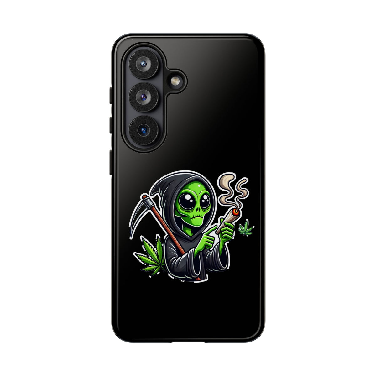 Reaper Alien Phone Case – Cute Grim Reaper Smoking Weed iPhone Case