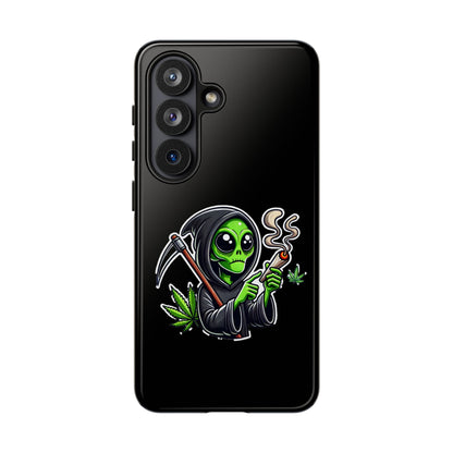Reaper Alien Phone Case – Cute Grim Reaper Smoking Weed iPhone Case