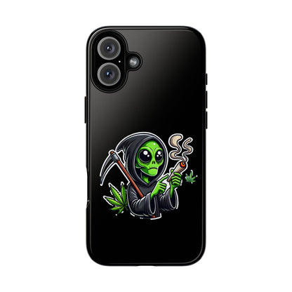 Reaper Alien Phone Case – Cute Grim Reaper Smoking Weed iPhone Case