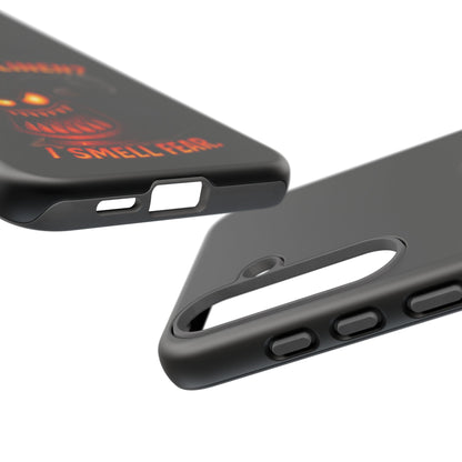 Phone Case — 'Fresh Linen? I Smell Fear.' Spooky Pumpkin Horror Protective Case