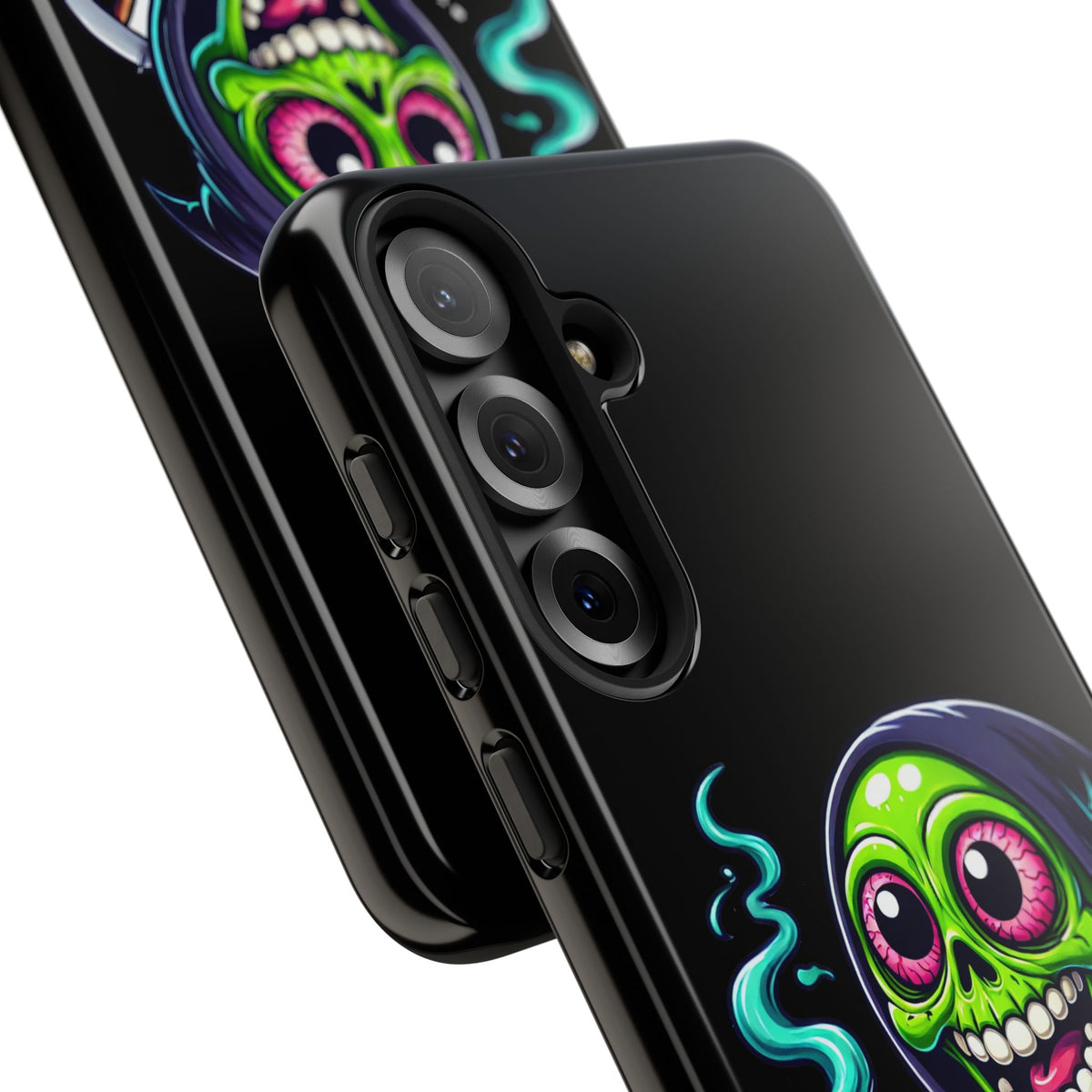 Grinning Stoner Grim Reaper Phone Case – Cannabis Skull iPhone Cover