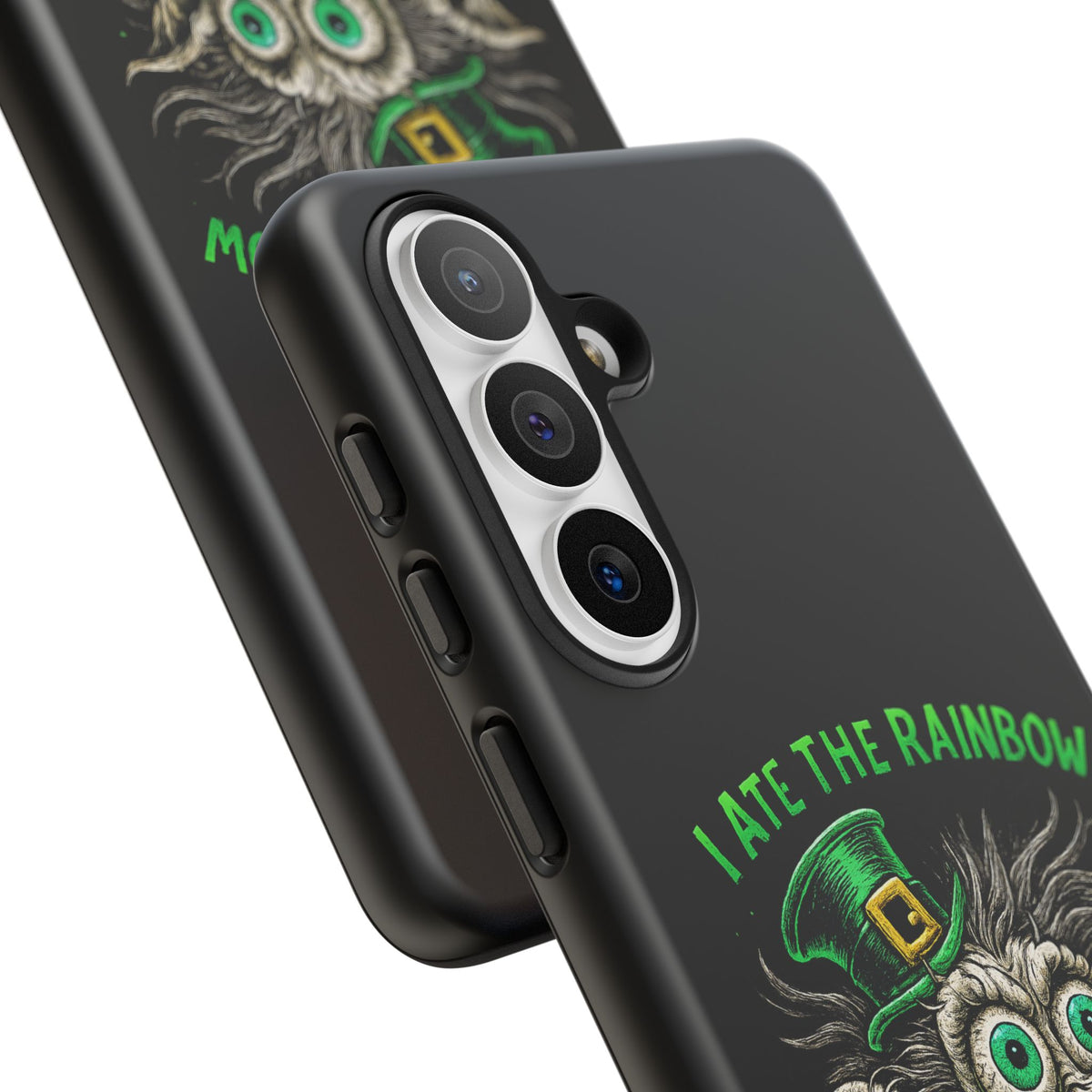 St. Patrick's Horror Phone Case — "I Ate the Rainbow, The Gold Screamed" Lucky Goblin Design