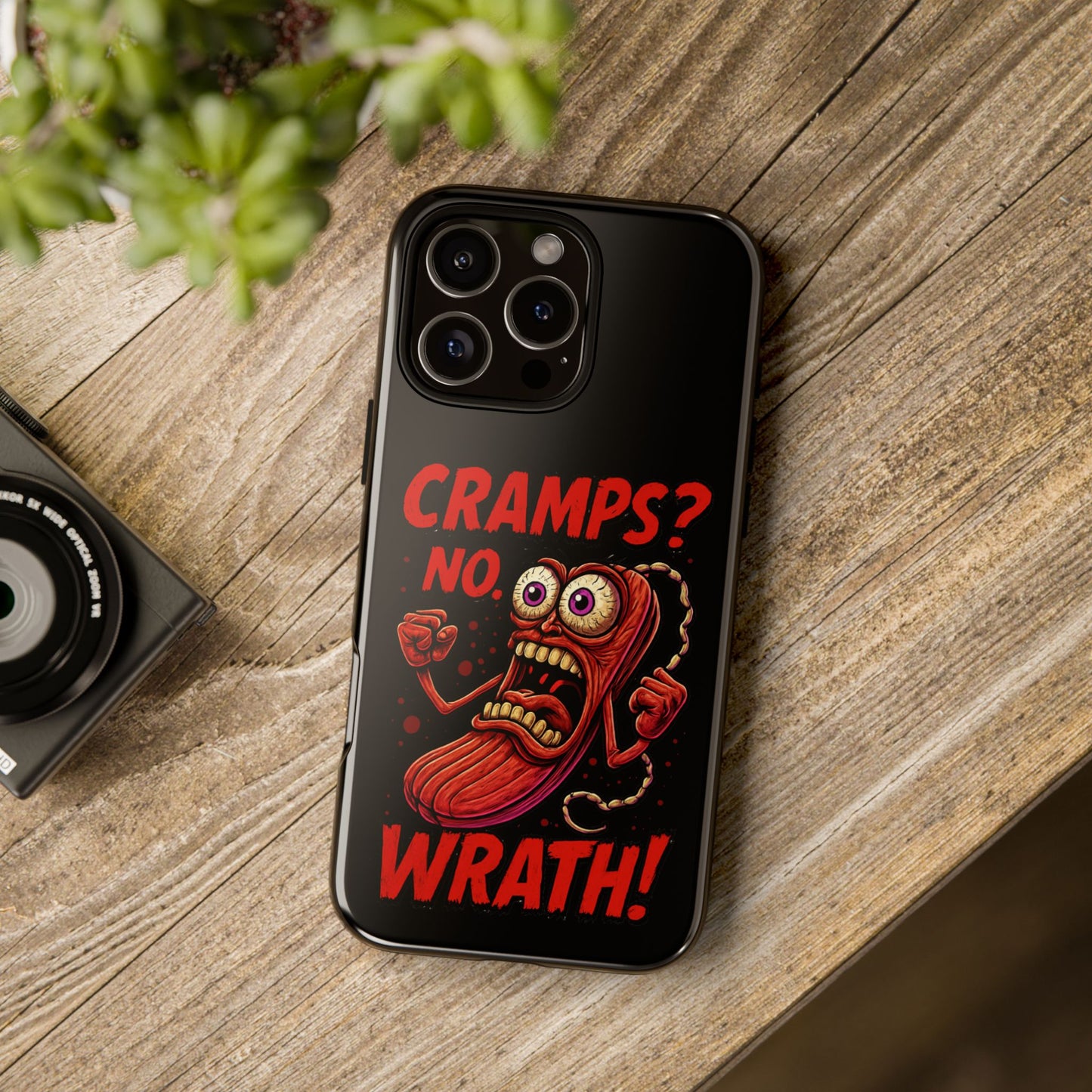 Phone Case — "Cramps? No, Wrath!" Retro Hot-Pepper Graphic