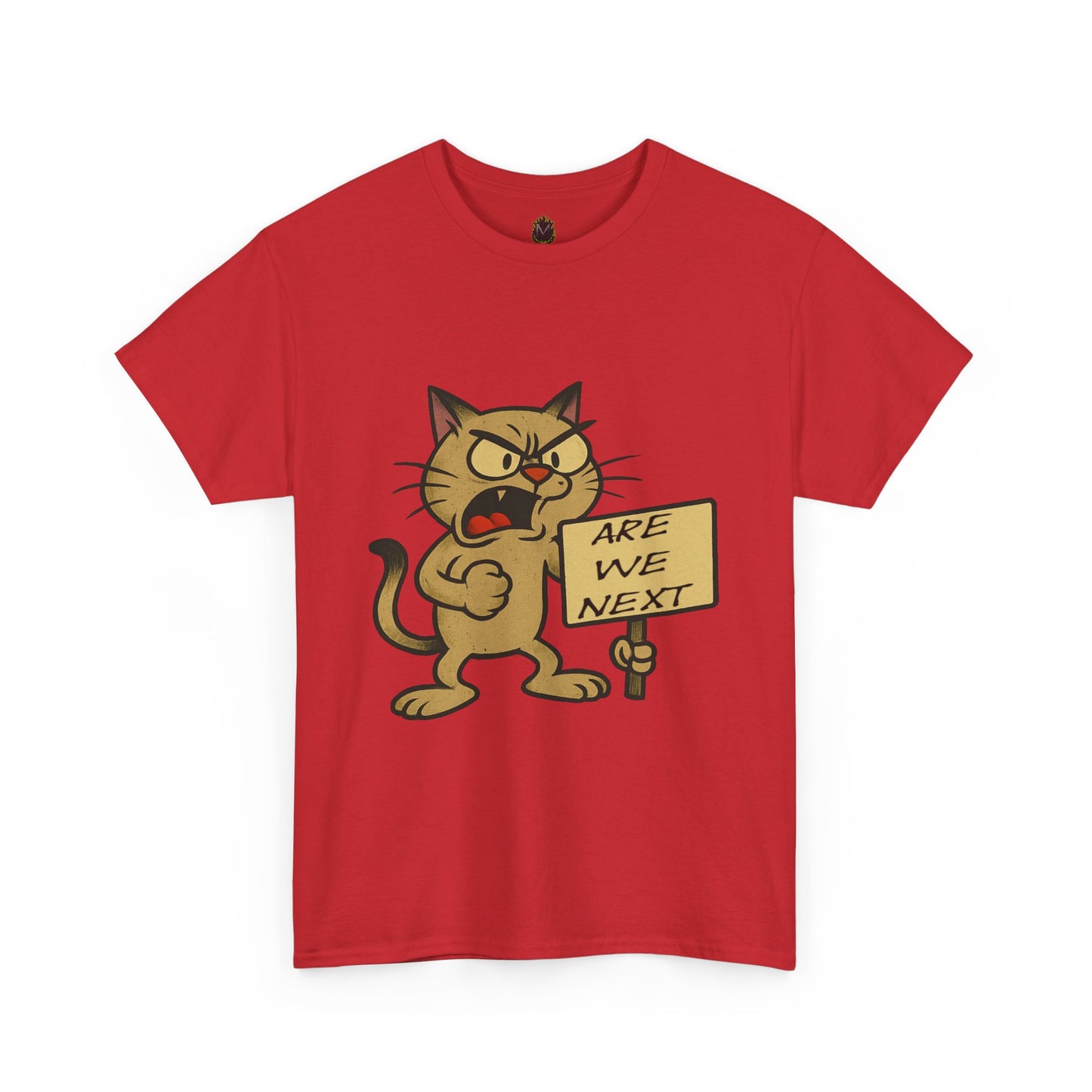 Protest Cat Unisex Heavy Cotton Tee, Funny Cat T-Shirt, Cat Lover Gift, Animal