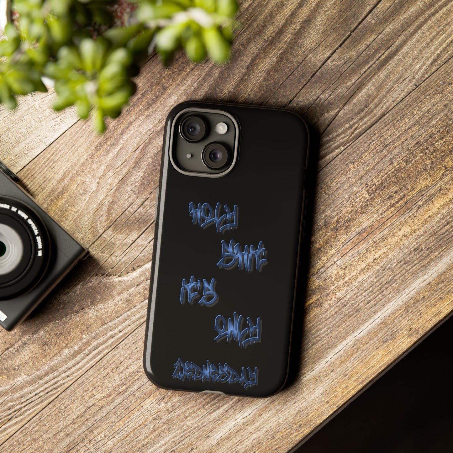Phone Case — Blue Neon Graffiti "Tough Cases" Protective Cover