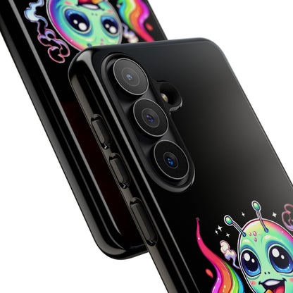 Alien Smoking Rainbow Joint Phone Case — Cute Psychedelic Cannabis iPhone Cover