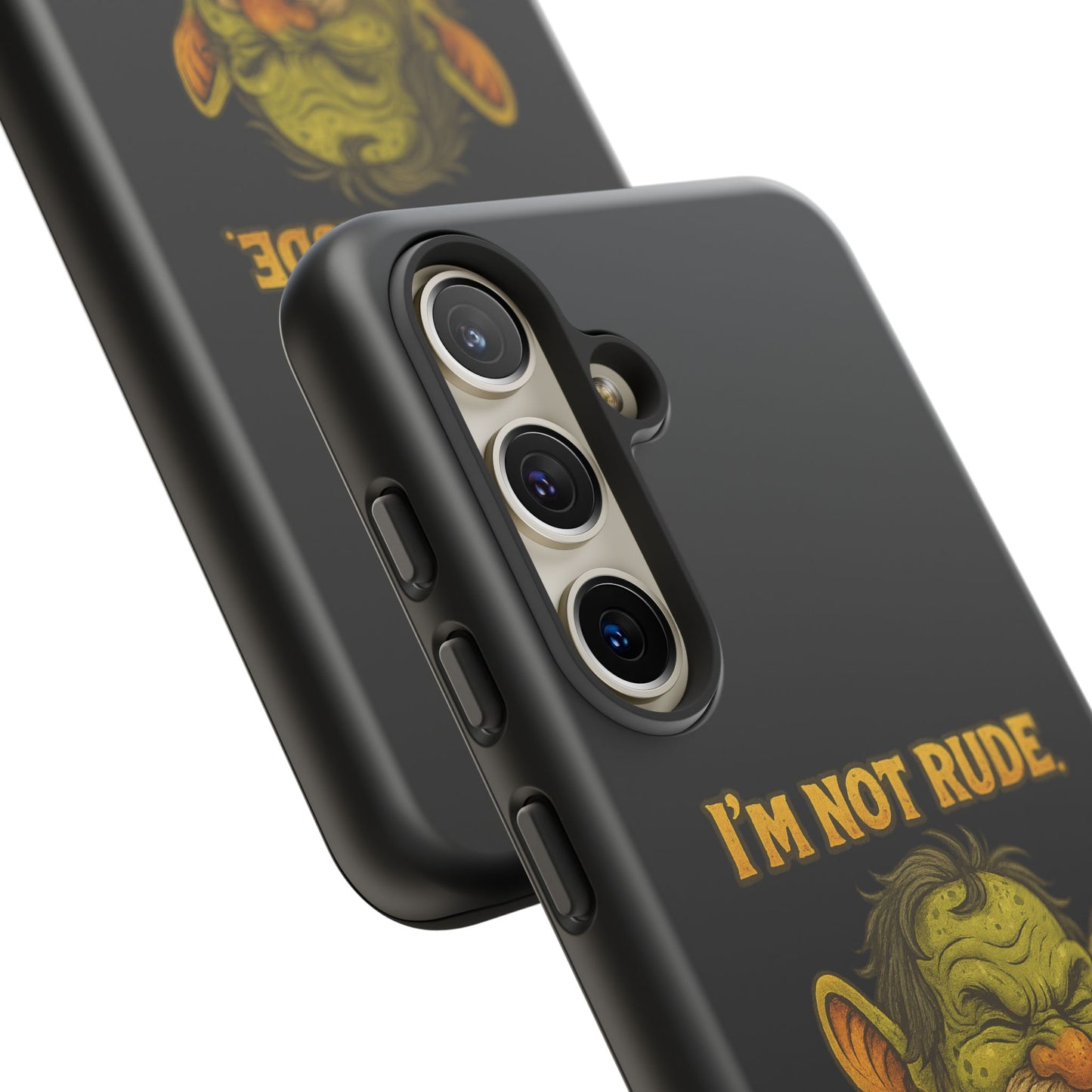 Phone Case – "I'm Not Rude, You're Just Exhausting" Funny Grumpy Troll Protective Cover