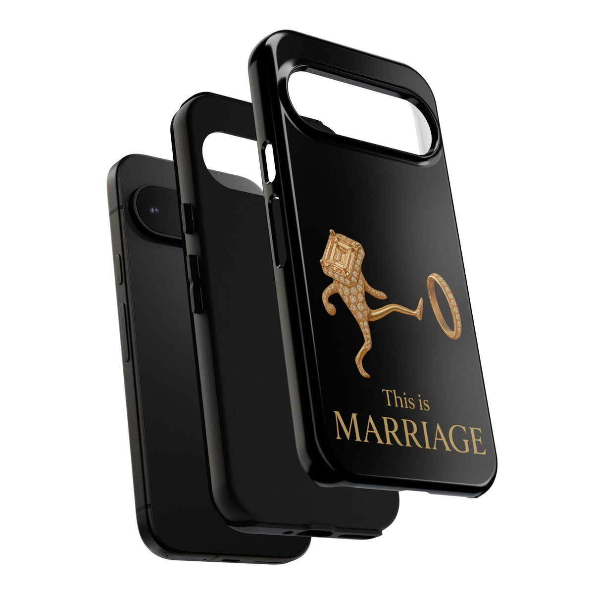 Phone Case - ‘This is Marriage’ Gold Ring Cartoon Design