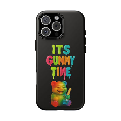 Phone Case — "It's Gummy Time" Rainbow Gummy Bear Protective Cover