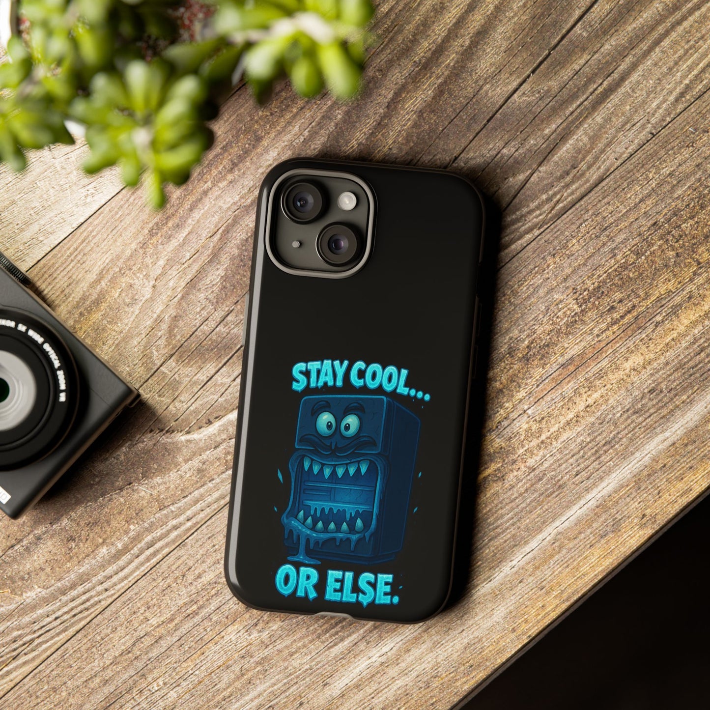 Stay Cool... Or Else. Phone Case — Neon Monster Protective iPhone Cover