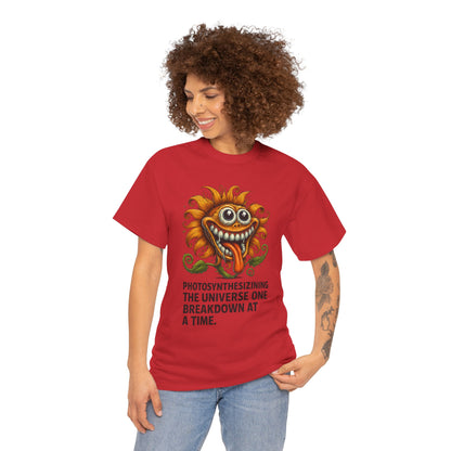 Photosynthesizining the Universe – Funny Sunflower Breakdown T-Shirt