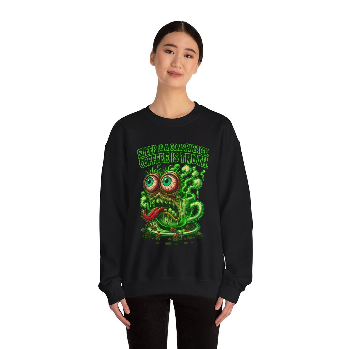 Sleep Is a Conspiracy Coffee Creature Crewneck