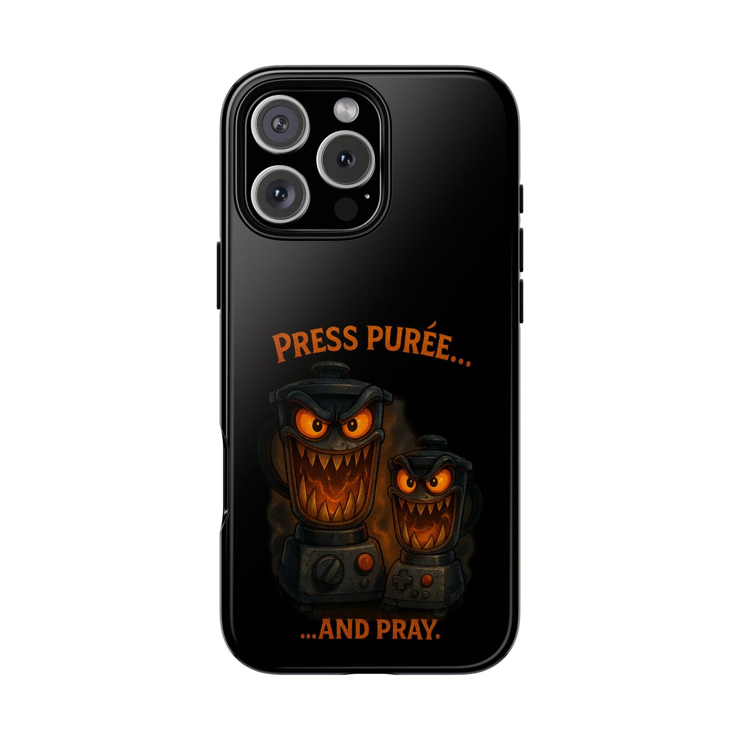 Phone Case - 'Press Purée...and Pray' Halloween Horror Protective Cover