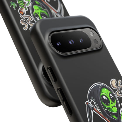 Reaper Alien Phone Case – Cute Grim Reaper Smoking Weed iPhone Case