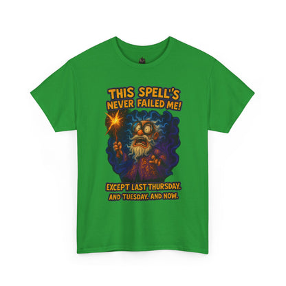 This Spell's Never Failed Me Wizard Tee | Funny Magic Illustration