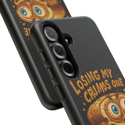 Phone Case — "Losing My Crumbs One Thought at a Time" Funny Retro Bread Illustration
