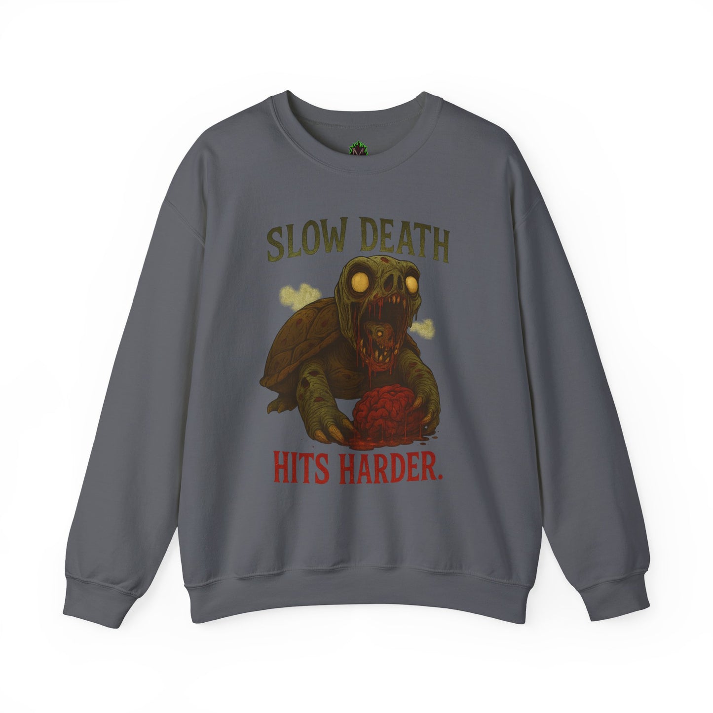Slow Death Hits Harder – Undead Turtle Sweatshirt
