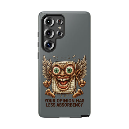 Phone Case — Funny Vintage Winged Toaster Design (“Your Opinion Has Less Absorbency”)