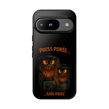 Phone Case - 'Press Purée...and Pray' Halloween Horror Protective Cover