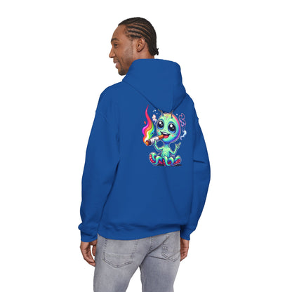 Alien Octopus Hoodie — Cute Rainbow-Smoking Space Creature Sweatshirt