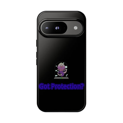 Phone Case — 'Got Protection?' Cute Purple Alien Anti-Shock Protective Cover