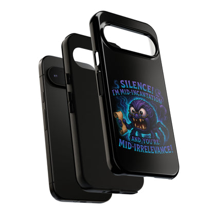 Phone Case — "Silence! I'm Mid-Incantation" Cute Angry Spider Magic Design