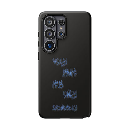 Phone Case — Blue Neon Graffiti "Tough Cases" Protective Cover