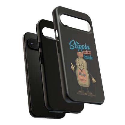 Phone Case — Retro 'Slippin Outta Trouble' Baby Bottle Design
