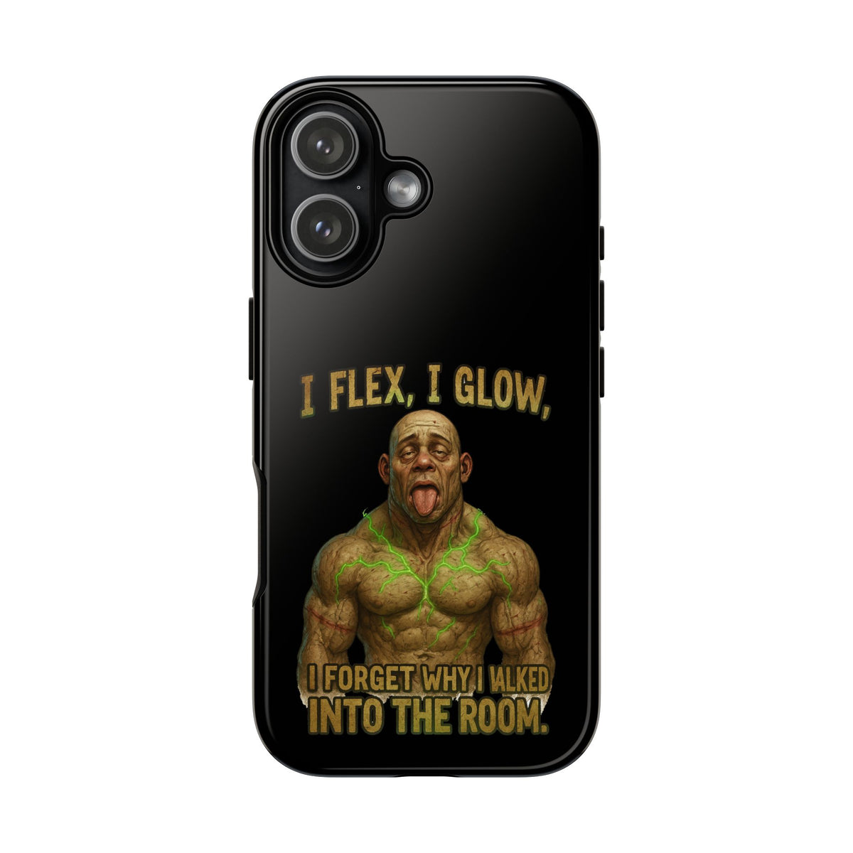 Phone Case — I Flex, I Glow Funny Muscular Guy Phone Cover