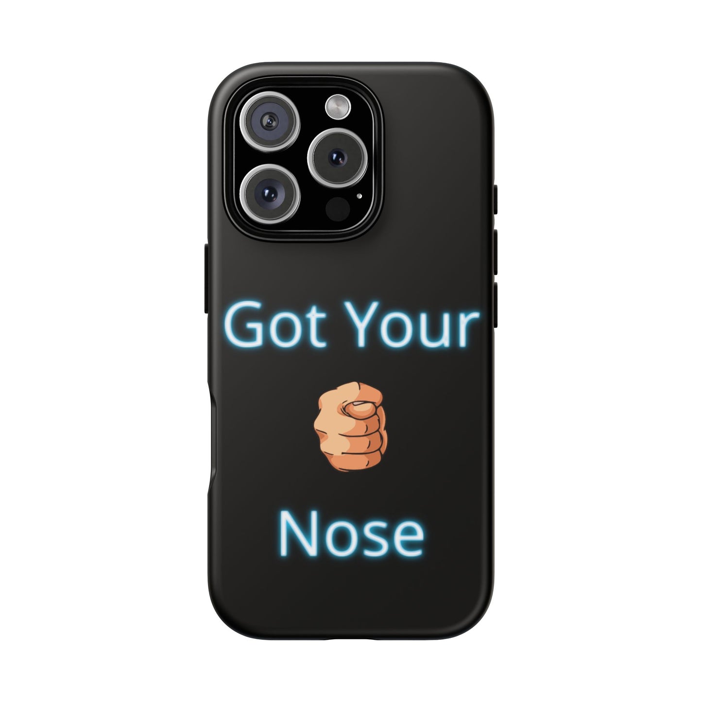 Got Your Nose Phone Case — Funny Neon Fist Design