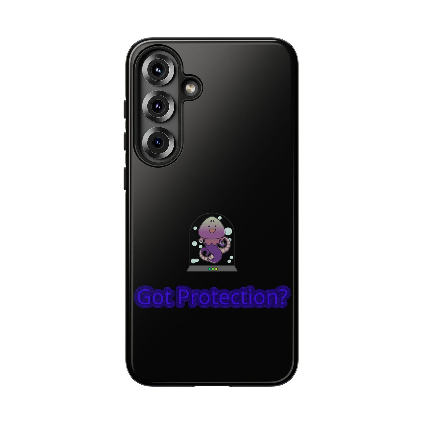 Phone Case — 'Got Protection?' Cute Purple Alien Anti-Shock Protective Cover