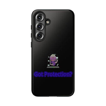 Phone Case — 'Got Protection?' Cute Purple Alien Anti-Shock Protective Cover