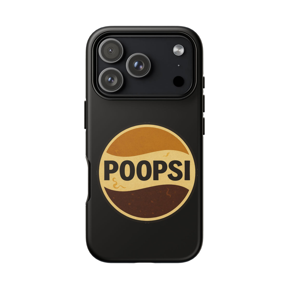 Poopsi Retro Logo Phone Case — Funny Vintage Soda-Inspired iPhone Cover