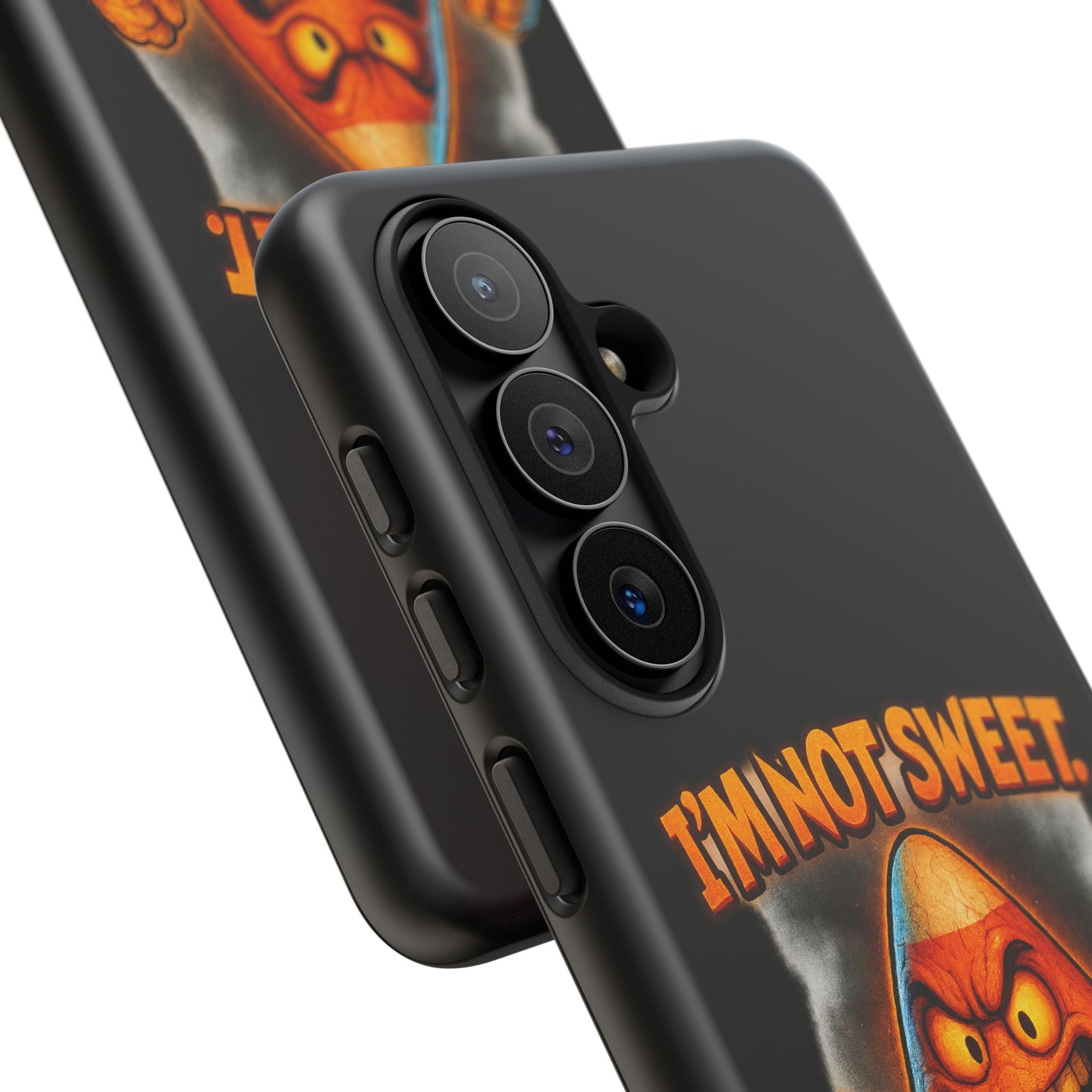 Phone Case — "I'm Not Sweet, I'm Spite in Stripes" Candy Monster Design