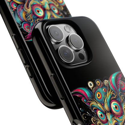 Psychedelic Mischief Phone Case — Colorful Grinning Monster Design