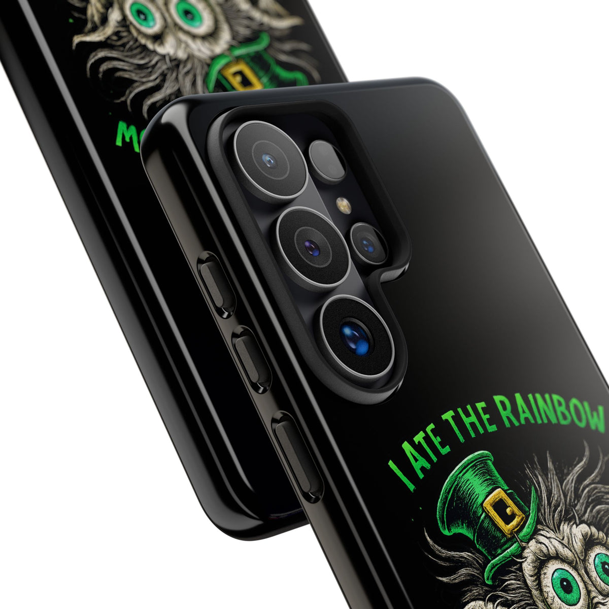 St. Patrick's Horror Phone Case — "I Ate the Rainbow, The Gold Screamed" Lucky Goblin Design