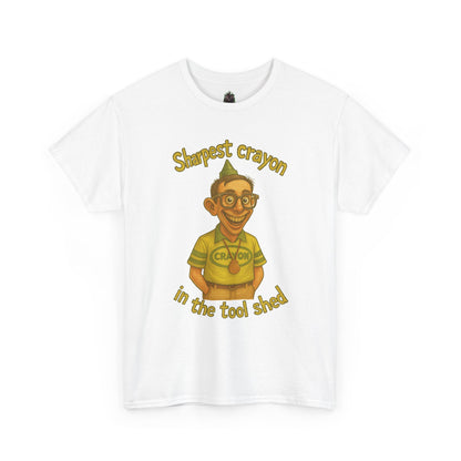 Sharpest Crayon in the Tool Shed T-Shirt | Funny Retro Character Tee