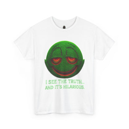 I See the Truth... and It’s Hilarious – Trippy Neon Smiley T-Shirt