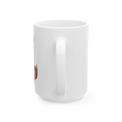 Fox Illustration Ceramic Mug – Cute Worm Coffee Tea Cup (11oz & 15oz)