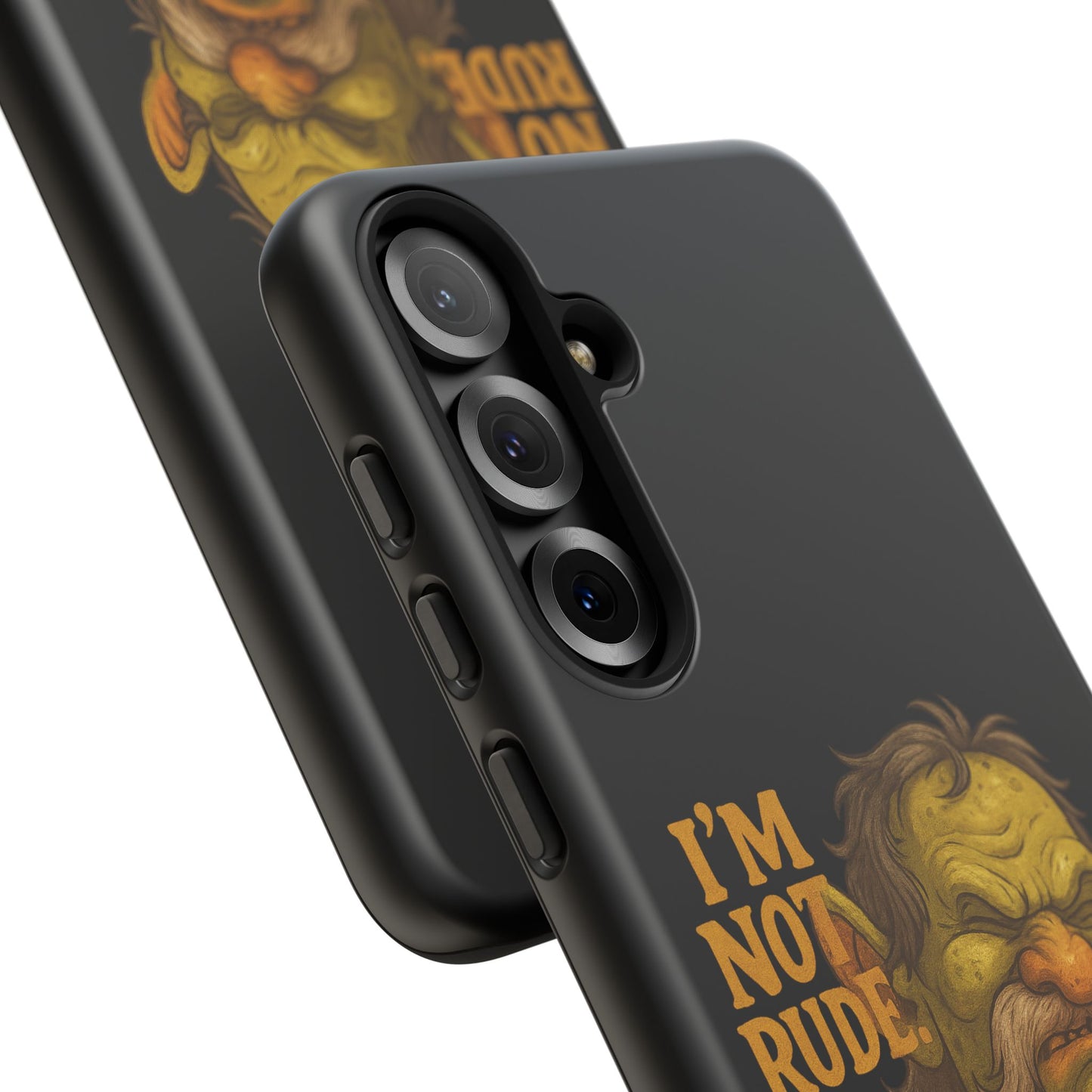 Phone Case — "I'm Not Rude, You're Just Exhausting" Grumpy Goblin Protective Cover