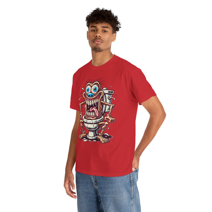 Crazy Toilet Monster T-Shirt — Funny Gross Cartoon Tee