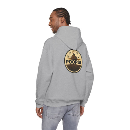 Funny 'POOPSI' Logo Hoodie — Retro Poop Emoji Graphic Pullover